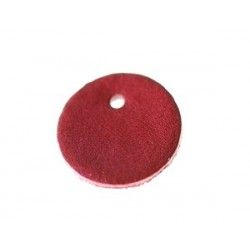 Leather disc RED  COLOR x1