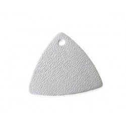 Leather triangle 22 x 23 mm SILVER COLOR x1