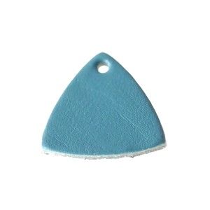 Triangle cuir 22 x 23 mm LIGHT EMERALD x1