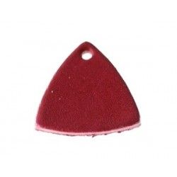Triangle cuir 22 x 23 mm ROUGE x1