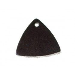 Leather triangle 22 x 23 mm BLACK x1