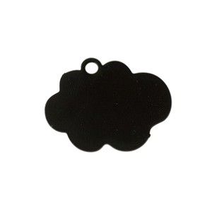 Breloque nuage 20 x 16mm NOIR x1