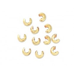Crimp bead tips 3.5mm Gold Filled 14 karats x2