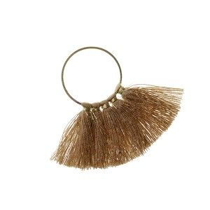 Anneau 5 pompons 20x40mm CAMEL x1