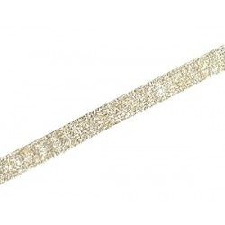 Synthetic flat cord glitter 5mm LIGHT GOLD x60cm