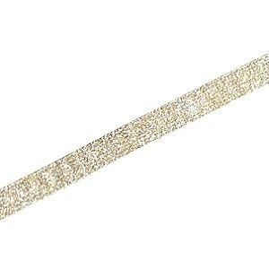 Lanière synthétique pailletée 5mm LIGHT GOLD x60cm