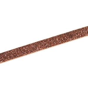 Lanière synthétique pailletée 5mm LIGHT GOLD x60cm