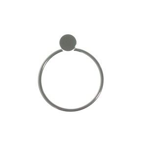 Clou BO cercle 27x23mm ARGENTÉ x2