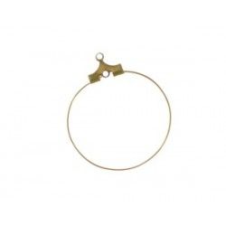 Ear hoop with ring 25mm GOLD COLOR x2