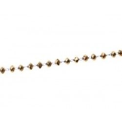 Beaded chain 3.5mm stainless steel OLD GOLD COLORx 50cm