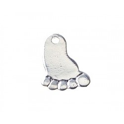 Foot charm 17x12mm Silver Plated 10 Microns x1