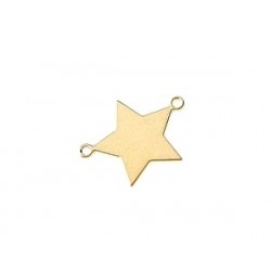 Star spacer 12.5 x10mm Gold Plated 5 Microns x1