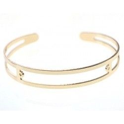 Bracelet special beading  with 2 rings 9 x 60mm GOLD COLOR x1