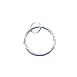 Breloque cercle évidé avec anneau soudé 13.3mm  Argent 925 x1