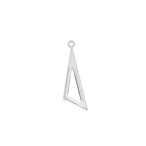 Breloque triangle asymétrique allongé évidé  15.7 x 4.5mm  Argent 925 x1