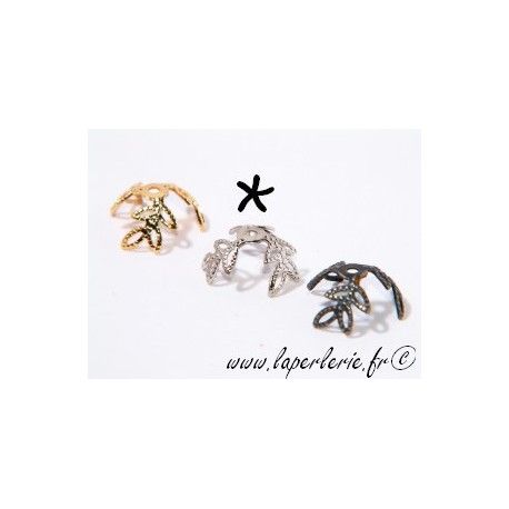 Coquille dentelle 3 feuilles ARGENTÉ  - 1