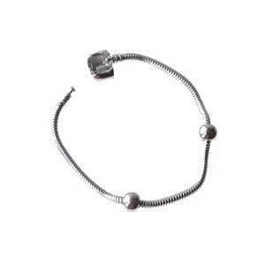 Bracelet Maille Serpent à customiser 18cm Acier Inoxydable x1