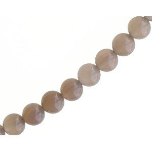 Ronde 8mm AGATE GRISE fil de 40cm x1