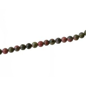 Ronde 4mm JASPE UNAKITE x1 fil de 40cm