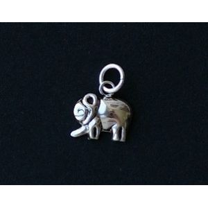 Breloque éléphant avec anneau 11x10mm Argent 925 x1