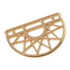 Intercalaire Demi-Lune Aztèque 30x20mm DORÉ x1 