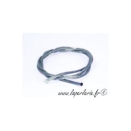 Lanière viscose 2mm GRIS x2m  - 1