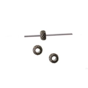 Rondelle striée 3.6x2mm LAITON VIEILLI x10