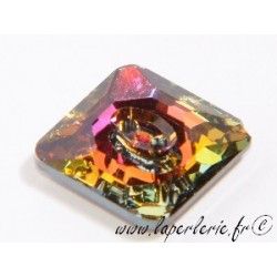 Square button 3017 14mm CRYSTAL VOLCANO