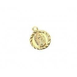 Médaille pieuse "Madone" 8.5 x 10.5 mm Gold FIlled 14cts x1