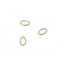 Ring oval 3x4.5mm GOLD FILLED 14cts x5