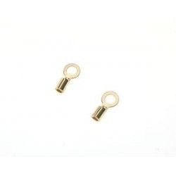 End Cap for Lace int. 1mm GOLD FILLED 14cts x2