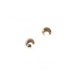 Crimp bead tips 2.5x3.8mm Gold Filled 14 karats x2