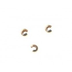 Crimp bead tips 2x3.2mm Gold Filled 14 karats x 5