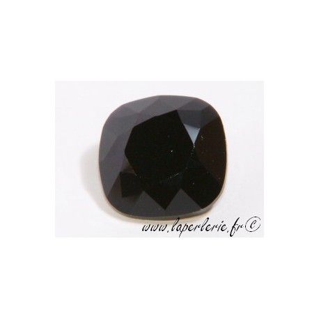 Cabochon carré 4470 12mm JET  - 1