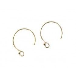 Earrings circle Gold Filled 14 kts  x 2