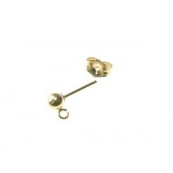 Ball stud earrings 4mm Gold Filled 14 kts  x 2