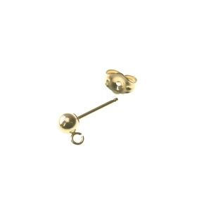 Clous d'oreilles boule 4mm Gold Filled 14cts x 2