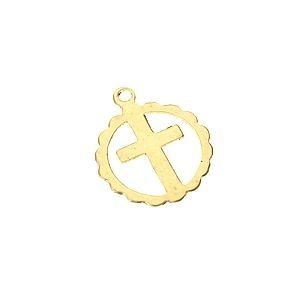 Médaille croix 12.95 x 15.6 mm Gold Filled 14cts x1