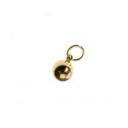 Charm ball 6mm welded ring Gold Filled 14 kts  x1