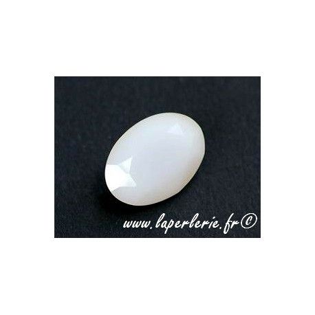 Cabochon ovale 4120 18X13mm WHITE ALABASTER  - 1