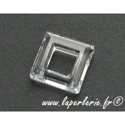 Square hollowed 4439 14mm CRYSTAL unfoiled