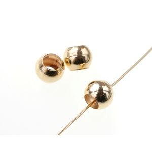 Ronde 6mm gros trou Gold FIlled 14cts x1
