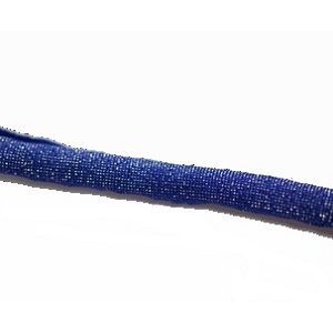 Lycra extensible largeur 4cm BLEU DUR ARGENTÉ  x2m