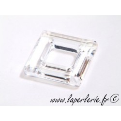 Square hollowed 4439 20mm CRYSTAL unfoiled