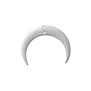 Intercalaire corne 33 x 27mm ARGENTÉ SATINÉ x 1