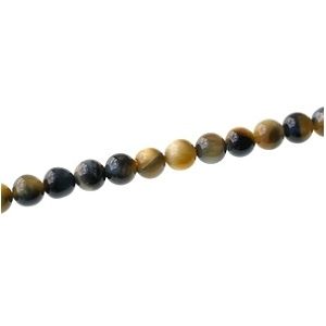 Ronde 8mm Oeil de tigre Gold and Blue x1 fil de 40cm