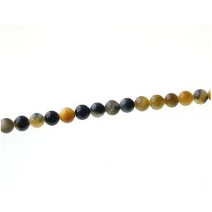 Ronde 6mm Oeil de tigre Gold and Blue x1 fil de 40cm