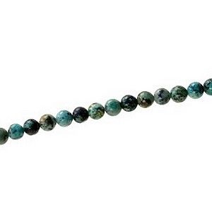 Ronde 6mm Jaspe Turquoise d'Afrique x1 fil de 40cm