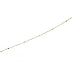 Satelite chain 1mm + bead 1.90mm GOLD FILLED 14cts x20cm