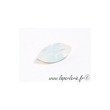 Navette baroque (plus taillée) 10X5mm WHITEOPAL  - 1